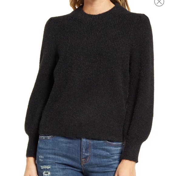 Madewell Eaton Puff-Sleeve Pullover Sweater - Picture 2 of 6